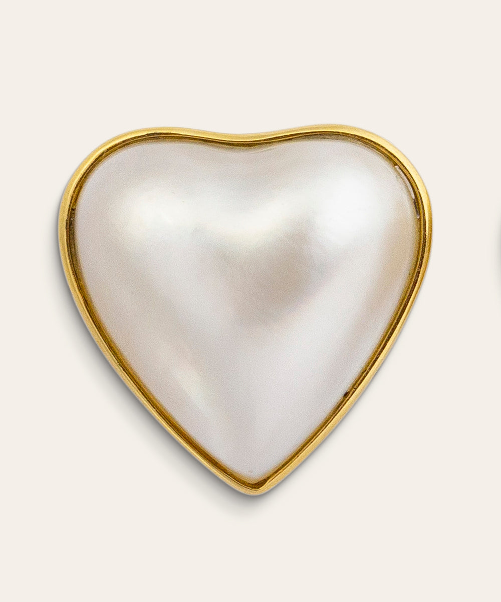 18ct Yellow Gold and Mabé Pearl Stud Earrings