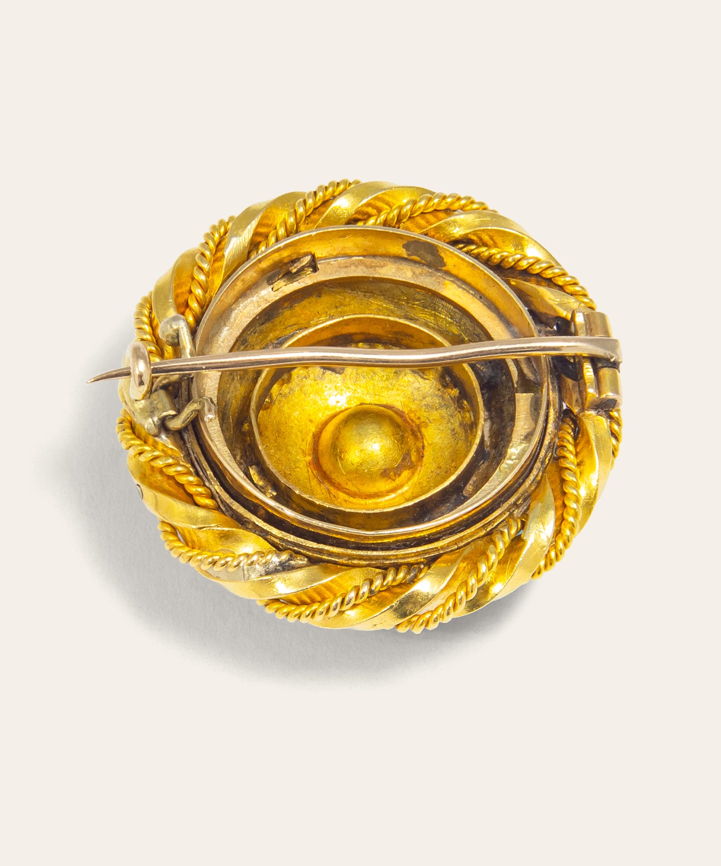 Victorian Turquoise, Diamond, and Gold Brooch