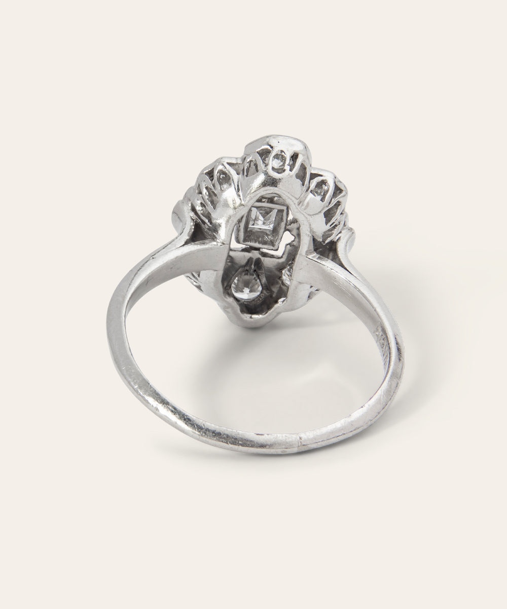 Vintage Platinum and Diamond Ring