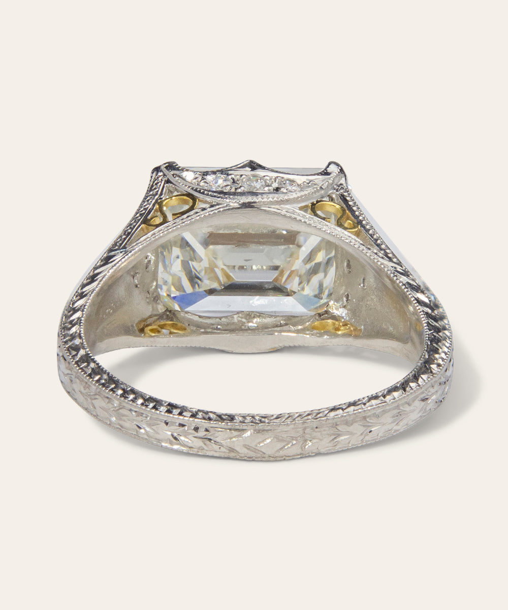 Vintage Platinum and Diamond Ring
