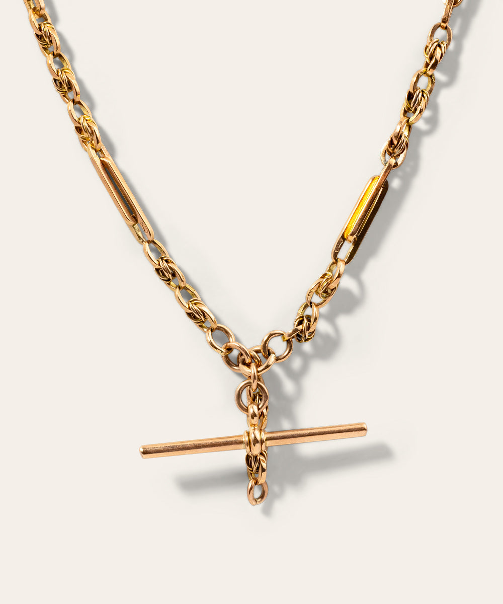 Vintage Albert Chain in Rose Gold
