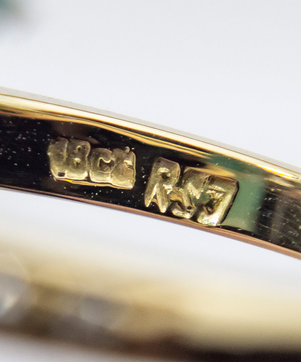 Vintage Yellow and White Gold Diamond Trilogy Ring