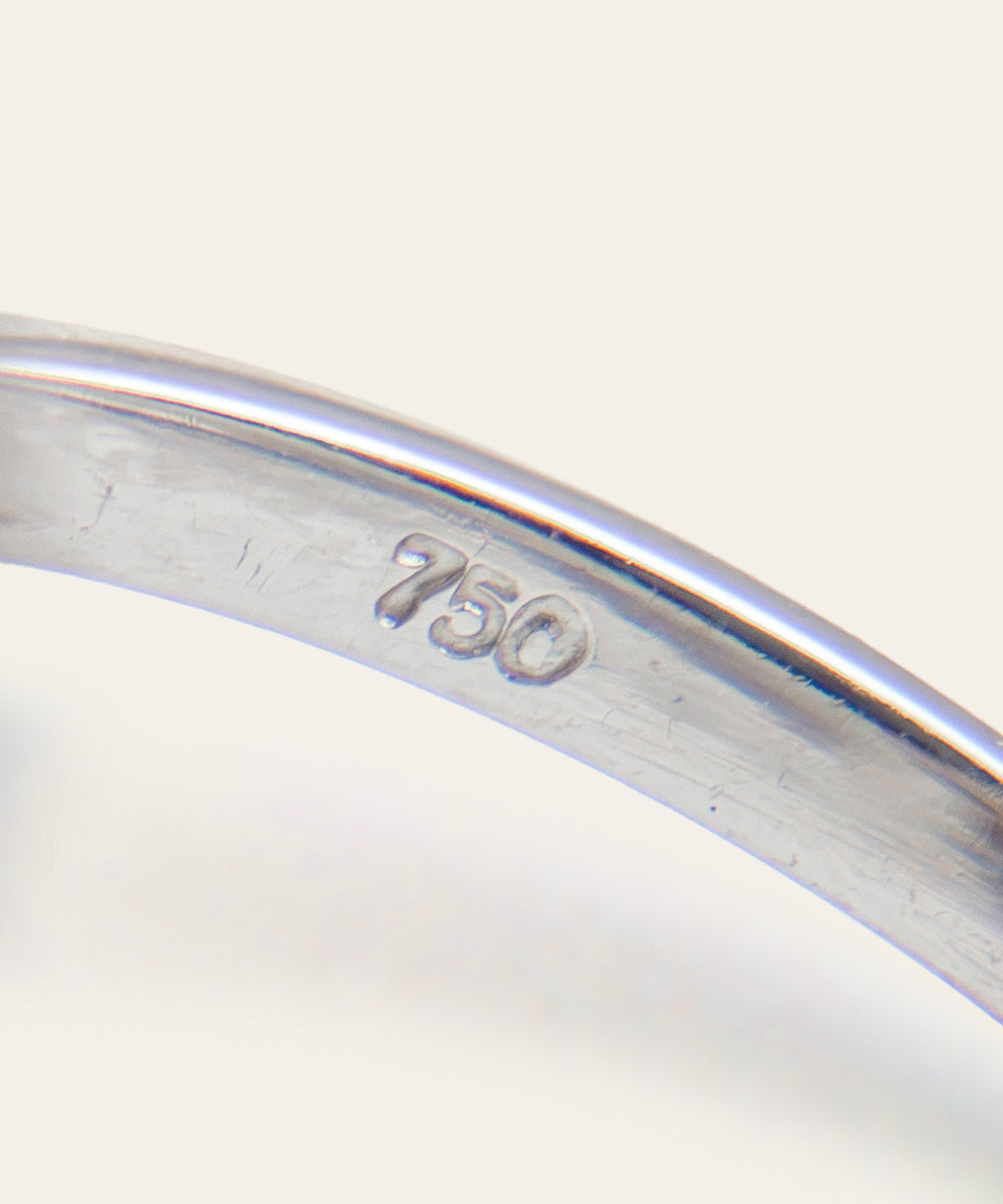Art Deco Sapphire, Diamond, 18ct White Gold Ring