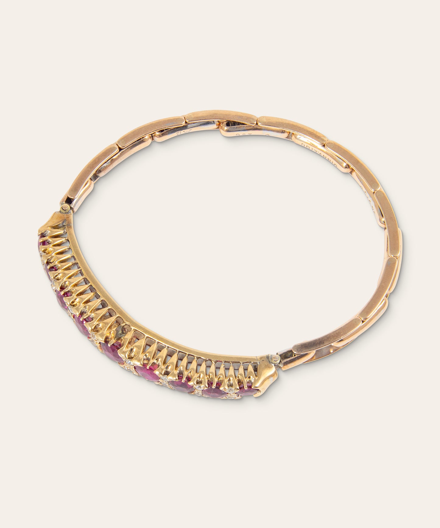 Antique Ruby and Diamond Bracelet