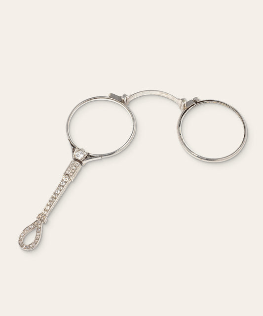 Edwardian Platinum and Diamond Lorgnette