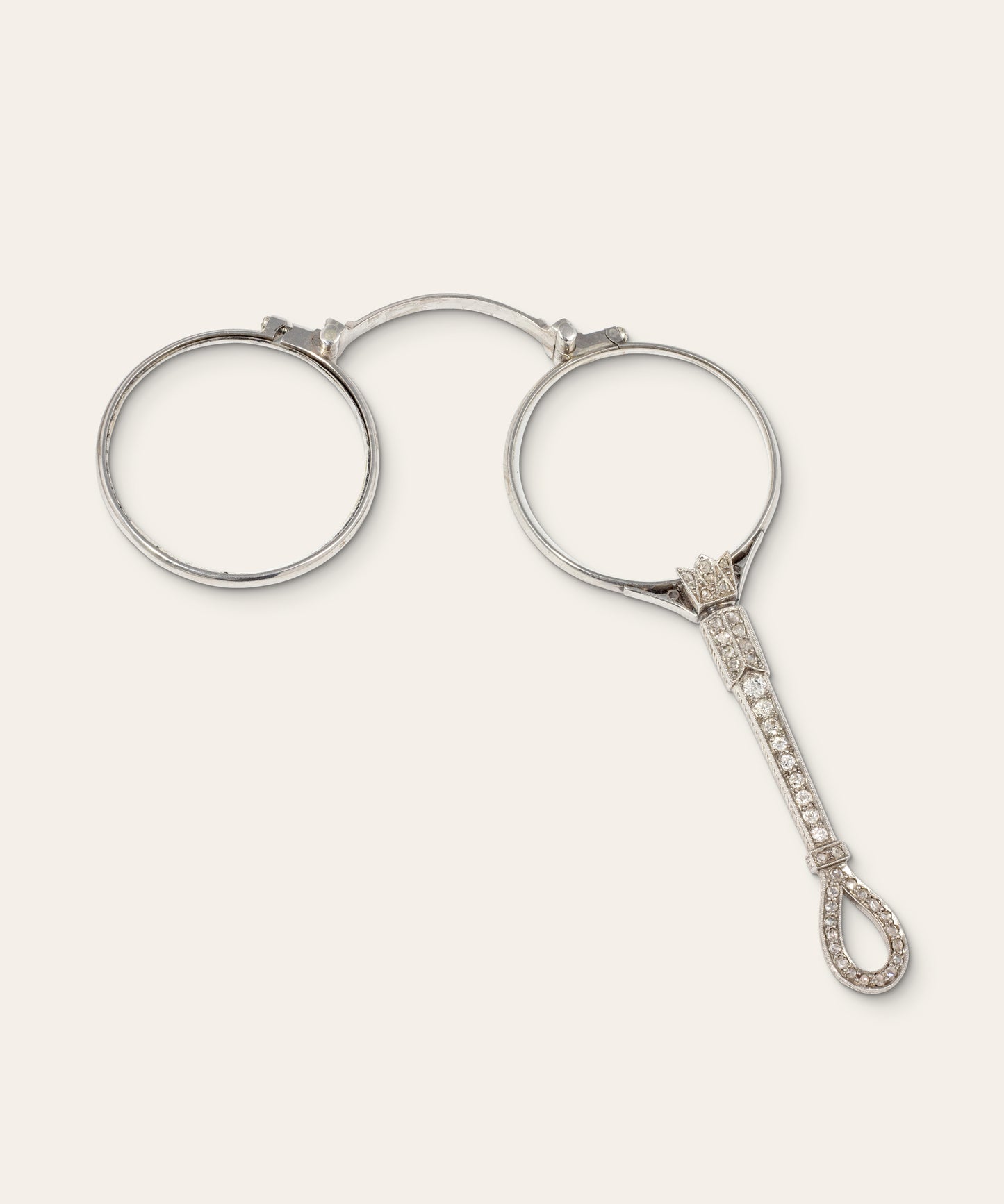 Edwardian Platinum and Diamond Lorgnette
