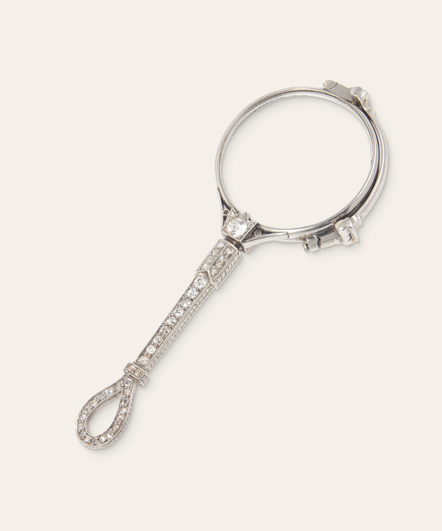 Edwardian Platinum and Diamond Lorgnette