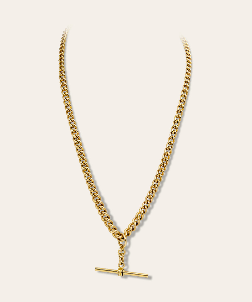 Vintage 9ct Curb-Link Albert Chain
