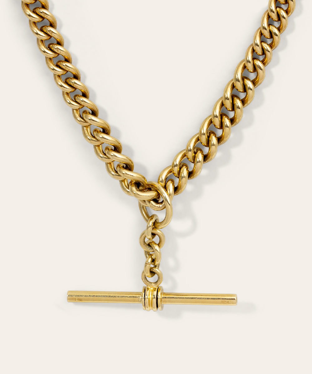 Vintage 9ct Curb-Link Albert Chain