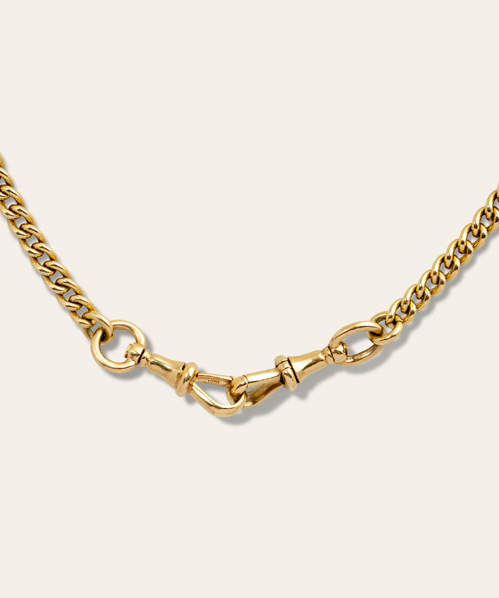 Vintage 9ct Curb-Link Albert Chain