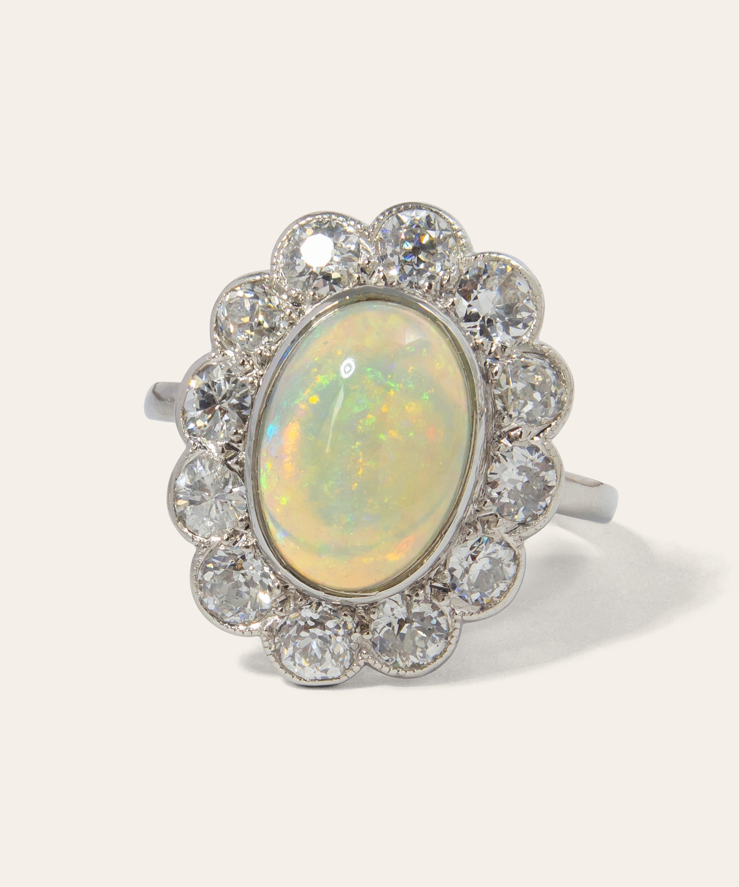 Antique Opal and Diamond Ring