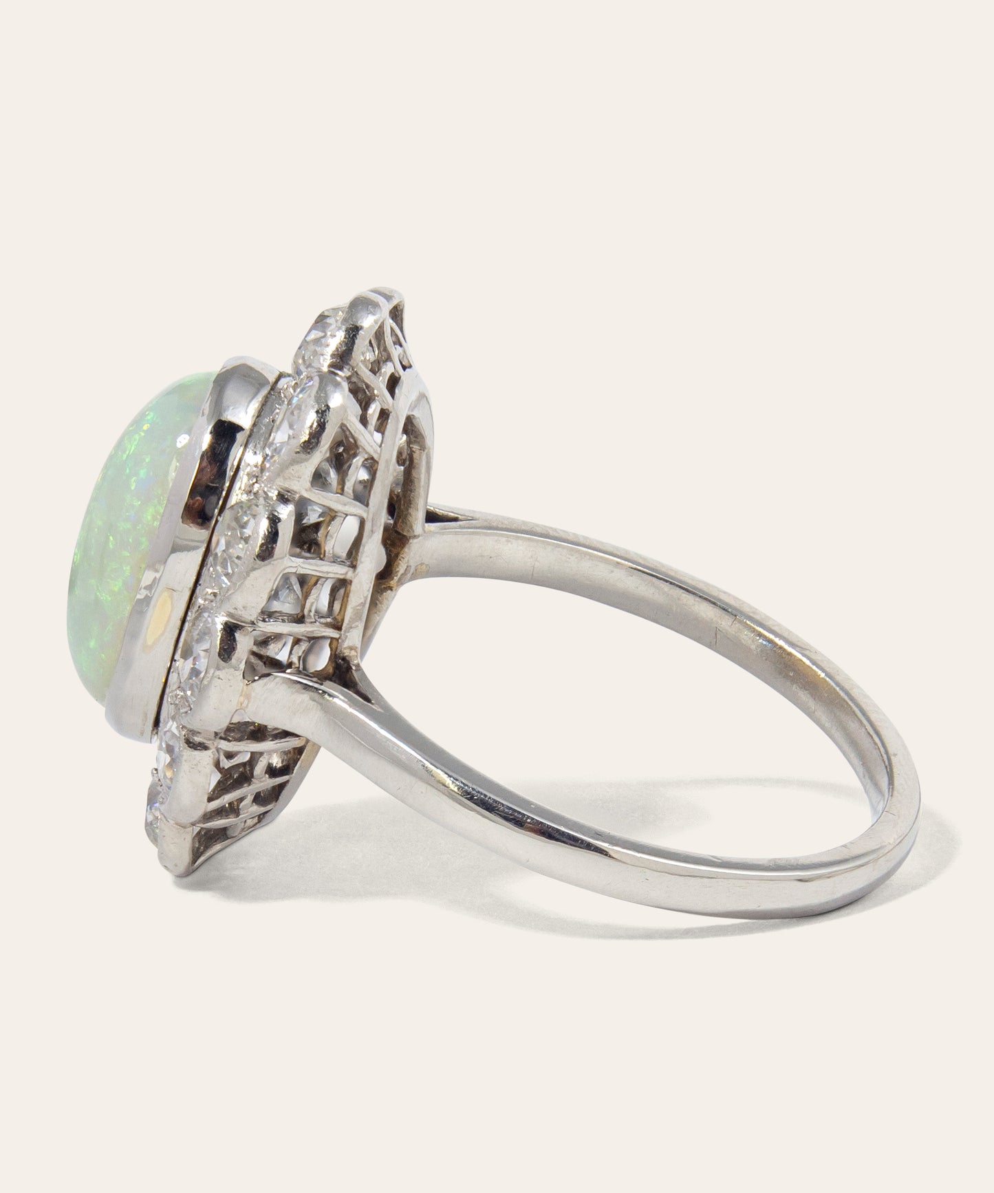 Antique Opal and Diamond Ring