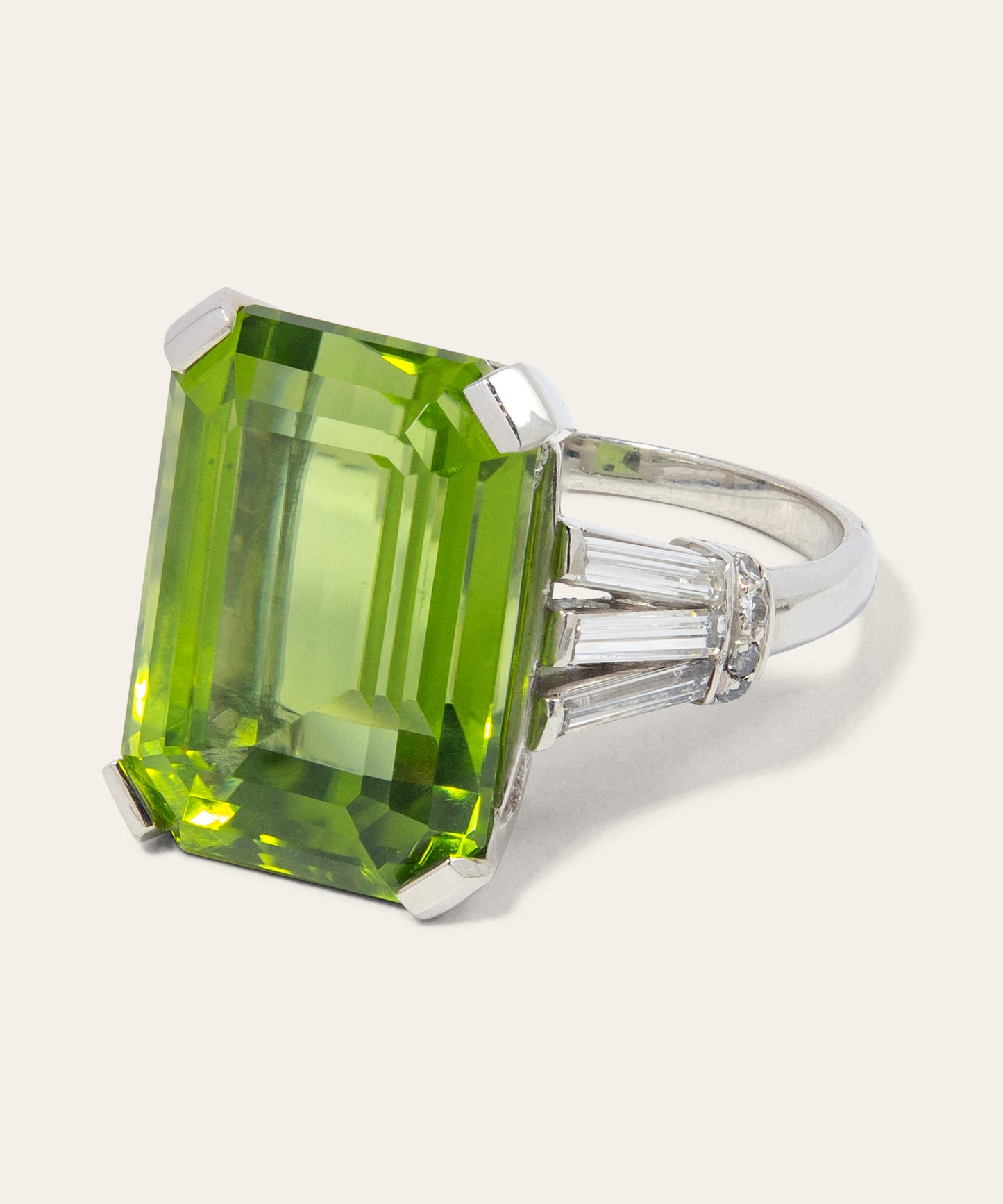 Vintage Peridot and Diamond Ring