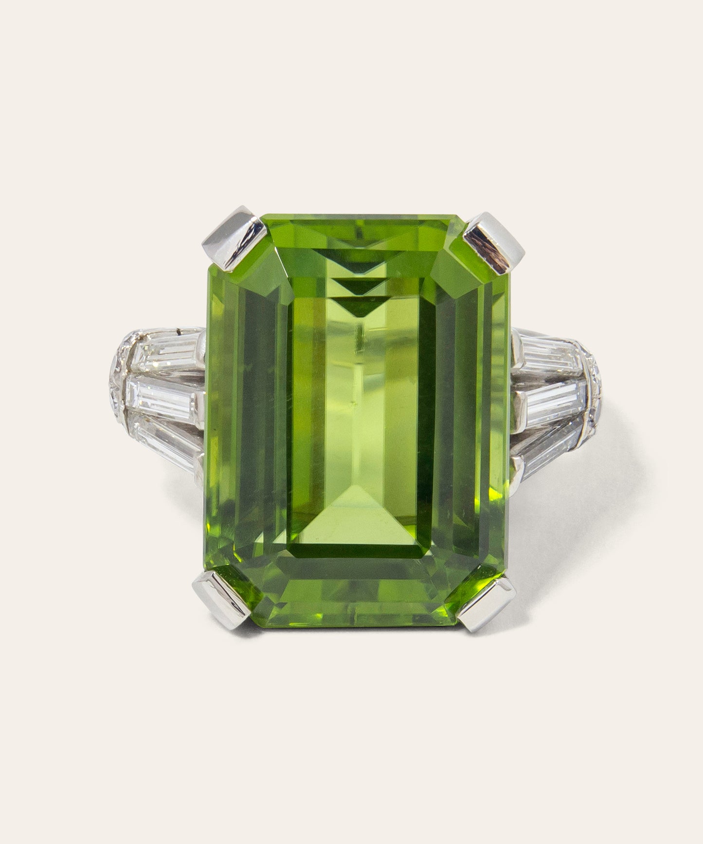 Vintage Peridot and Diamond Ring