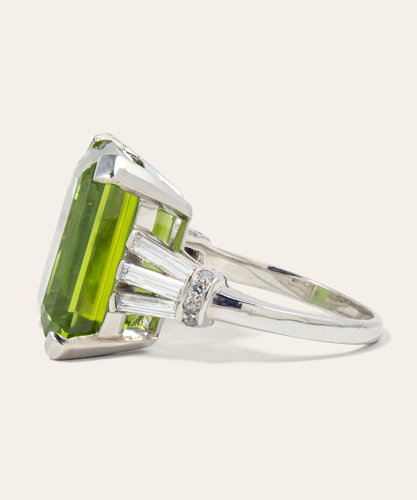 Vintage Peridot and Diamond Ring