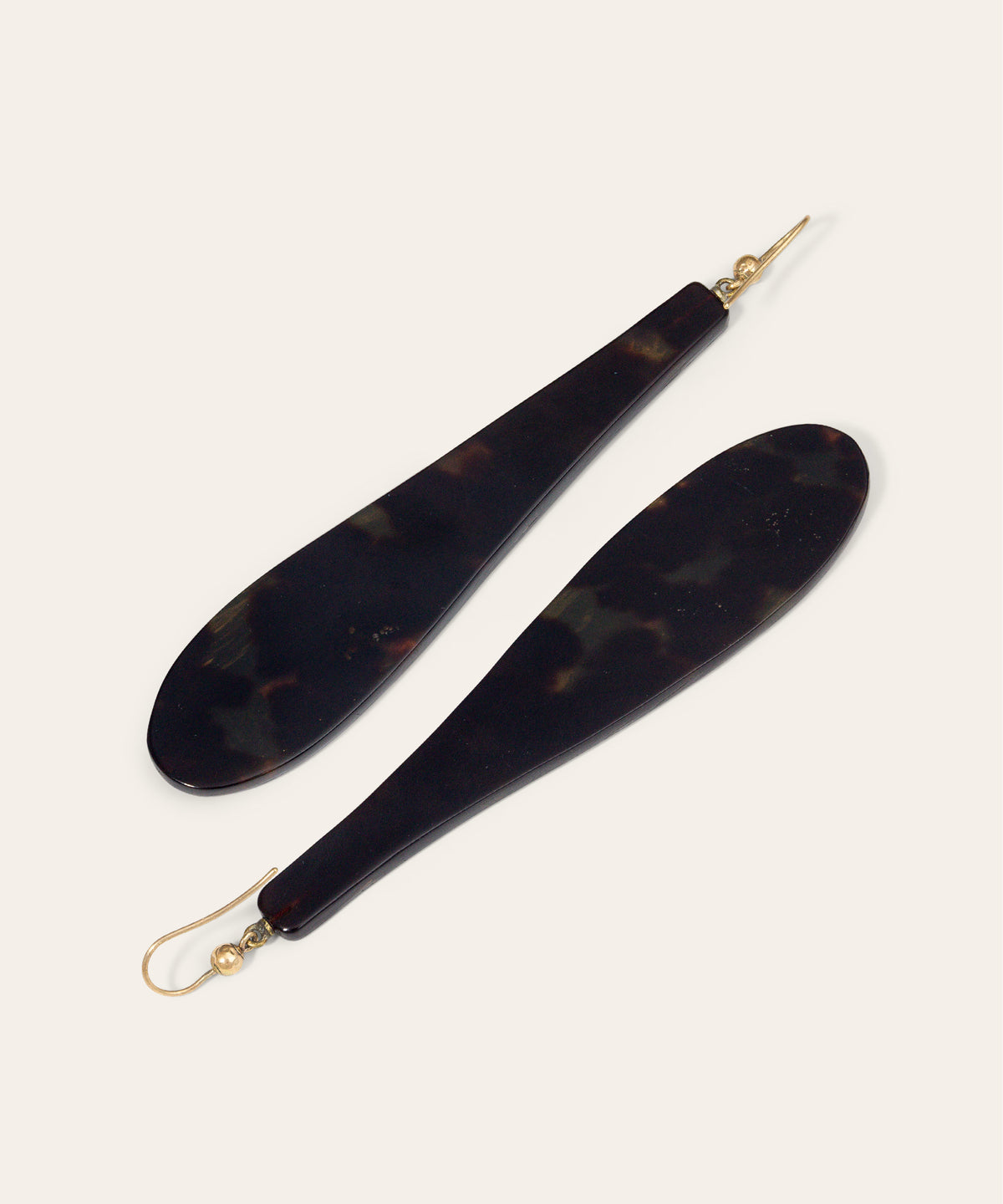 Victorian Tortoiseshell and Shakudo Earrings