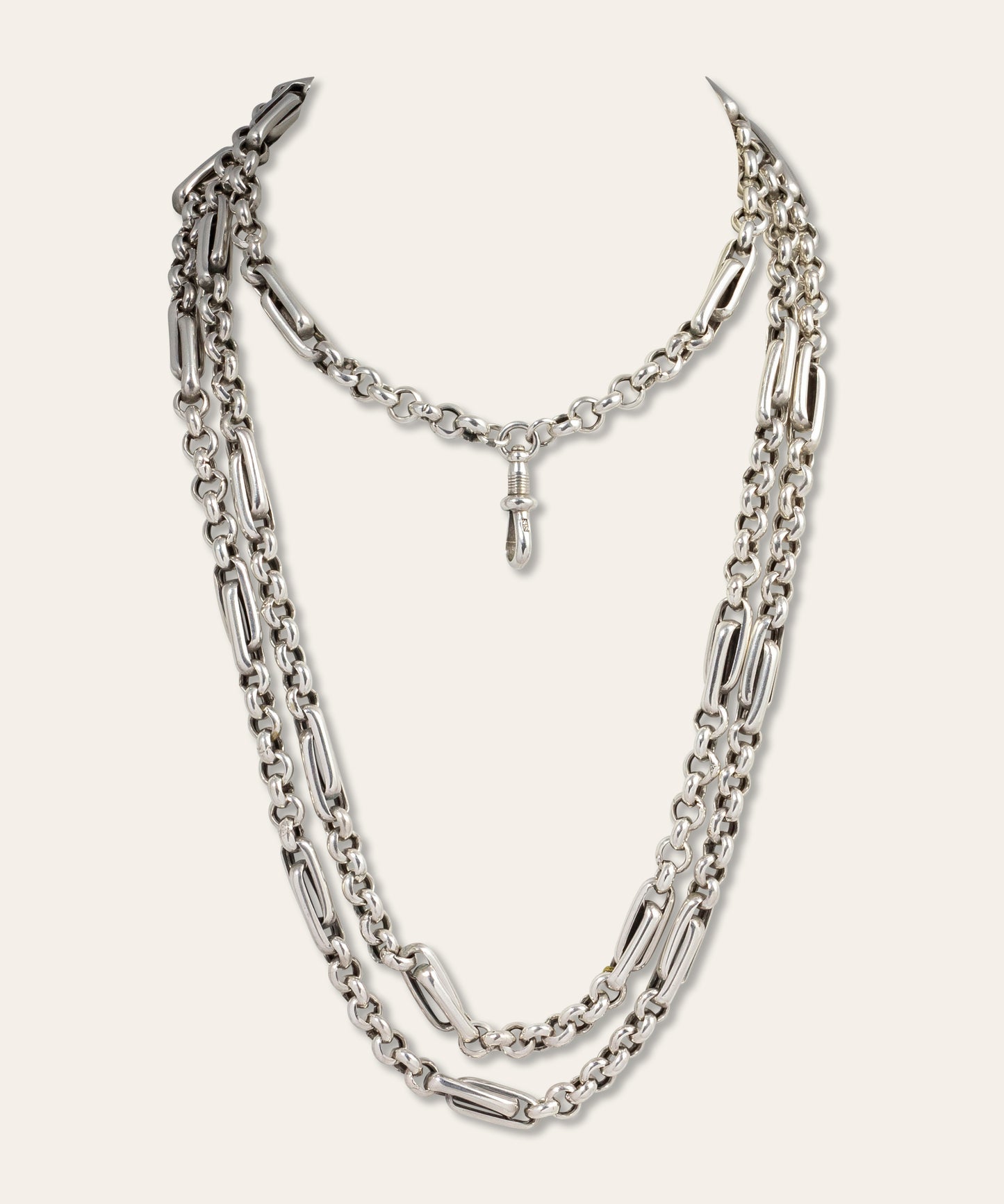 Victorian Sterling Silver Guard Chain