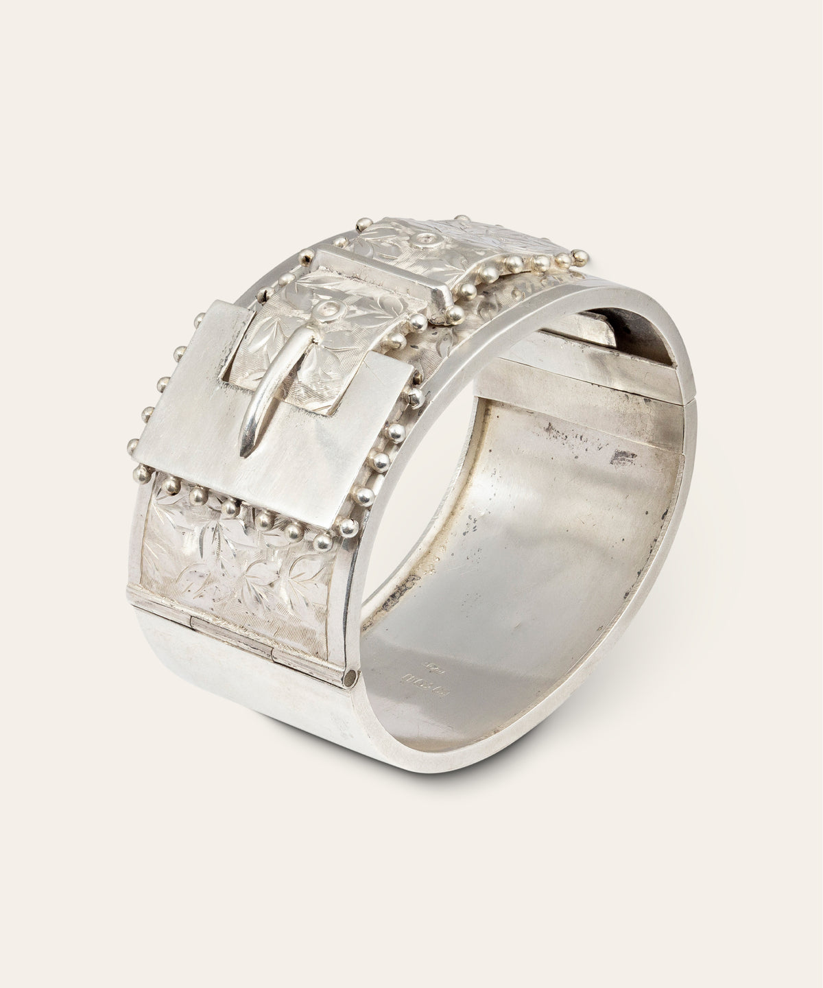 Victorian Sterling Silver Buckle Cuff