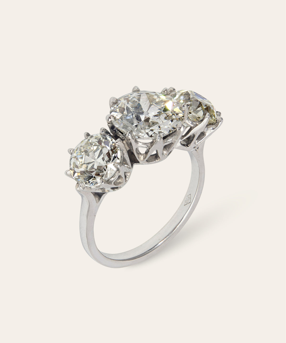 Bespoke Diamond and Platinum Trilogy Ring