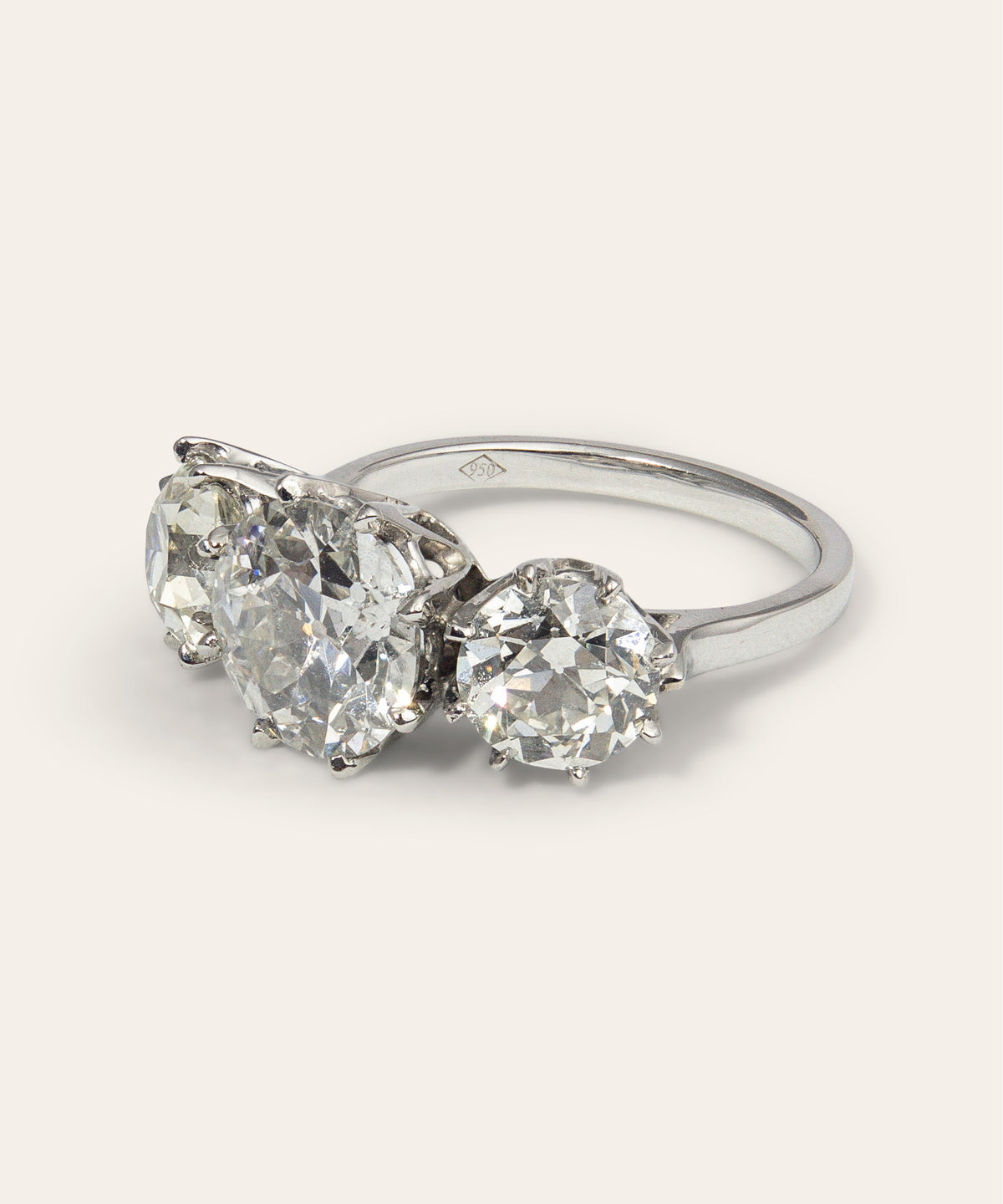 Bespoke Diamond and Platinum Trilogy Ring