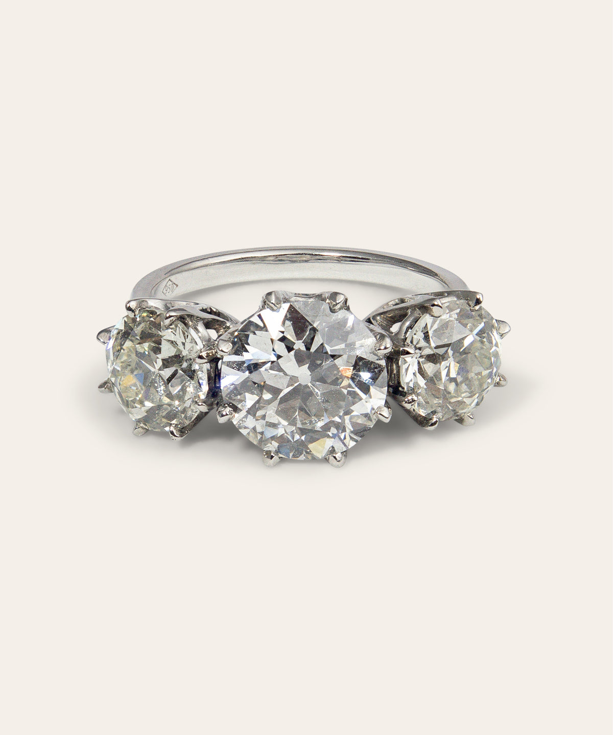 Bespoke Diamond and Platinum Trilogy Ring