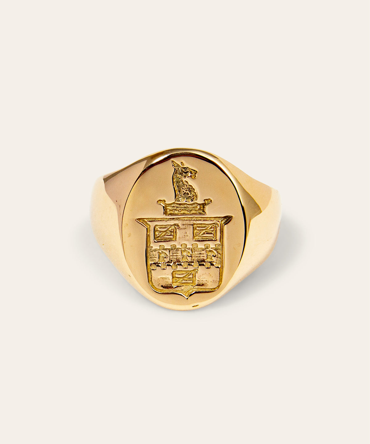 Vintage 9ct Yellow Gold Signet Ring