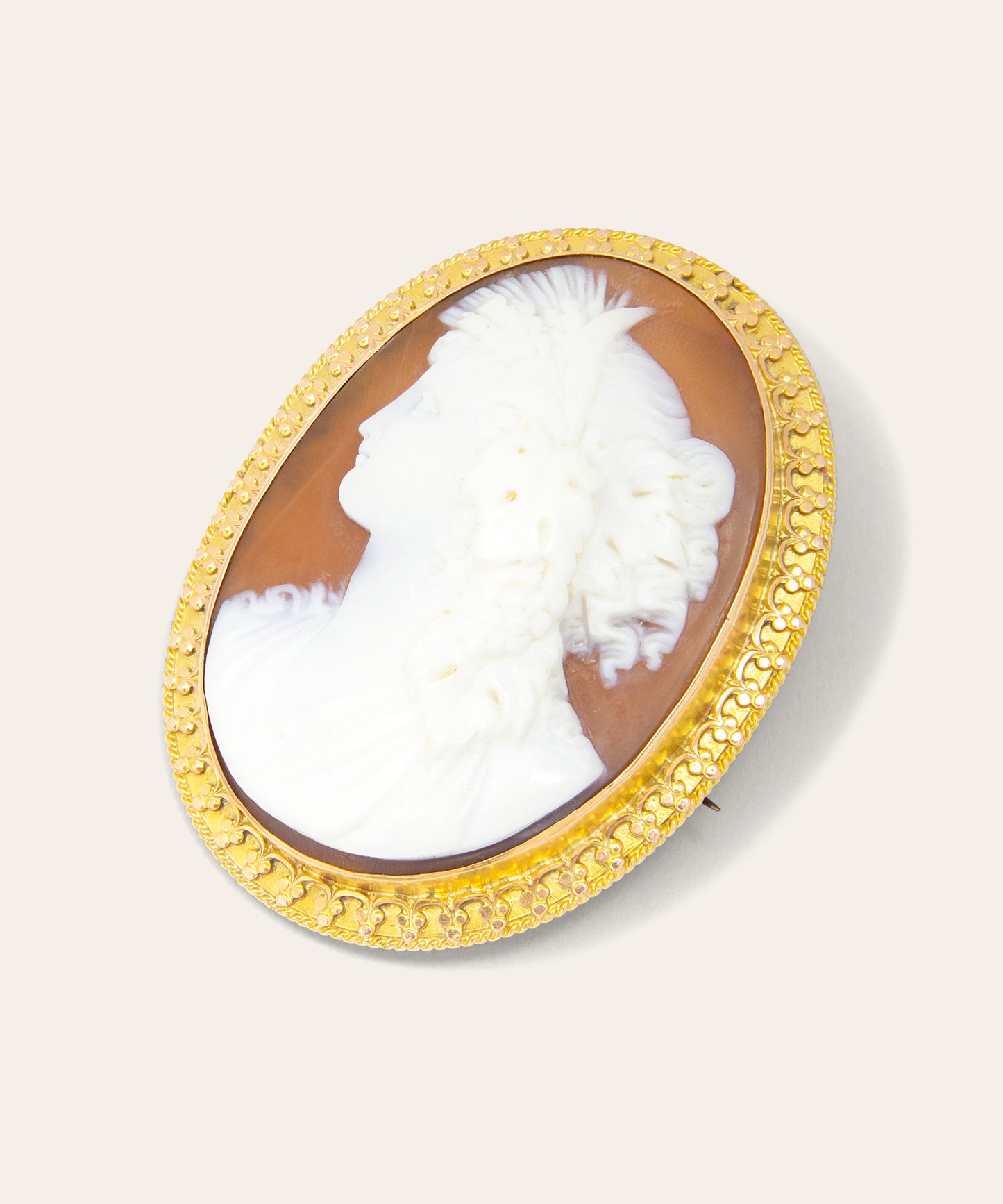 Yellow Gold Cameo Brooch