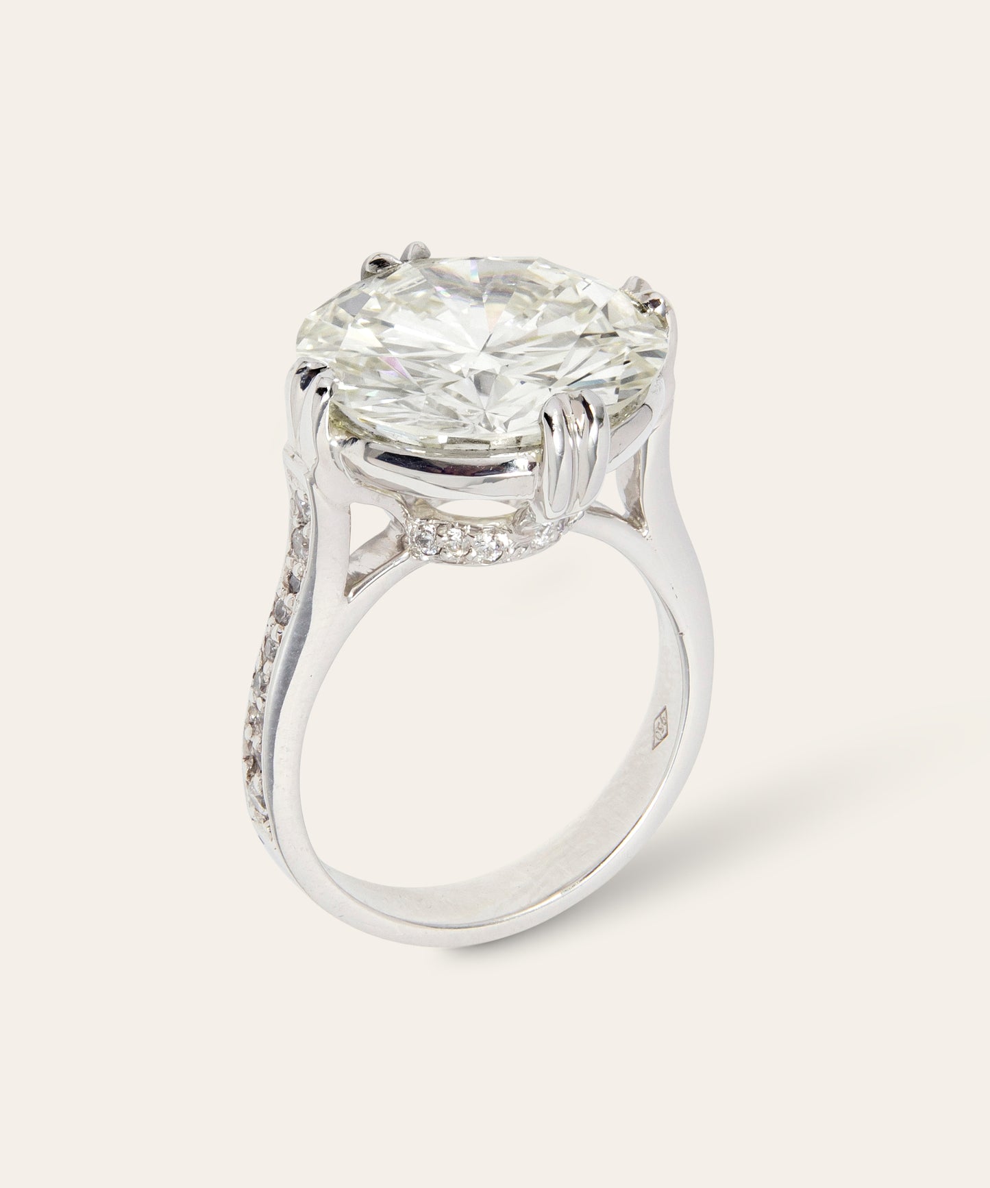 10.10ct Diamond and Platinum Ring