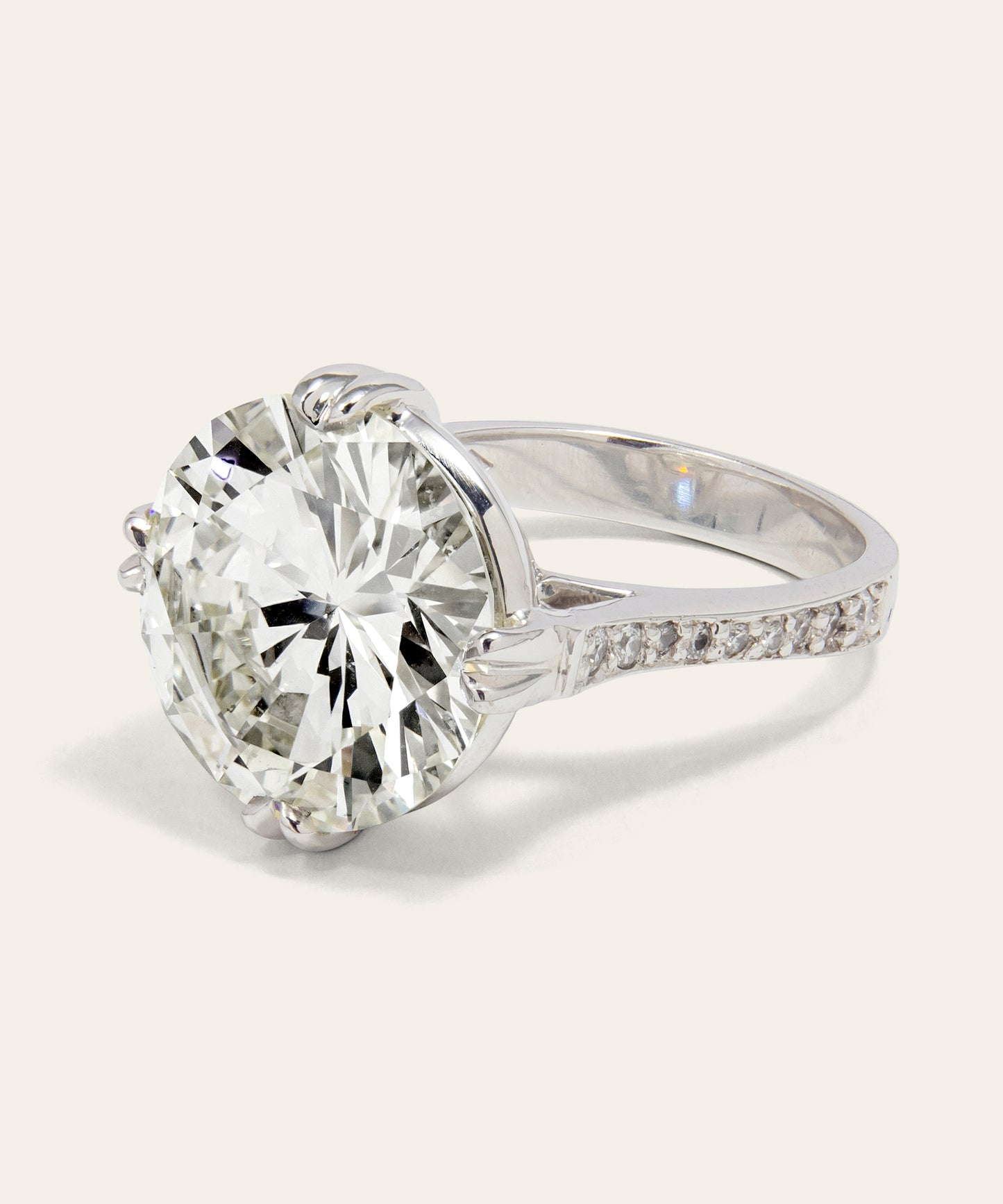 10.10ct Diamond and Platinum Ring