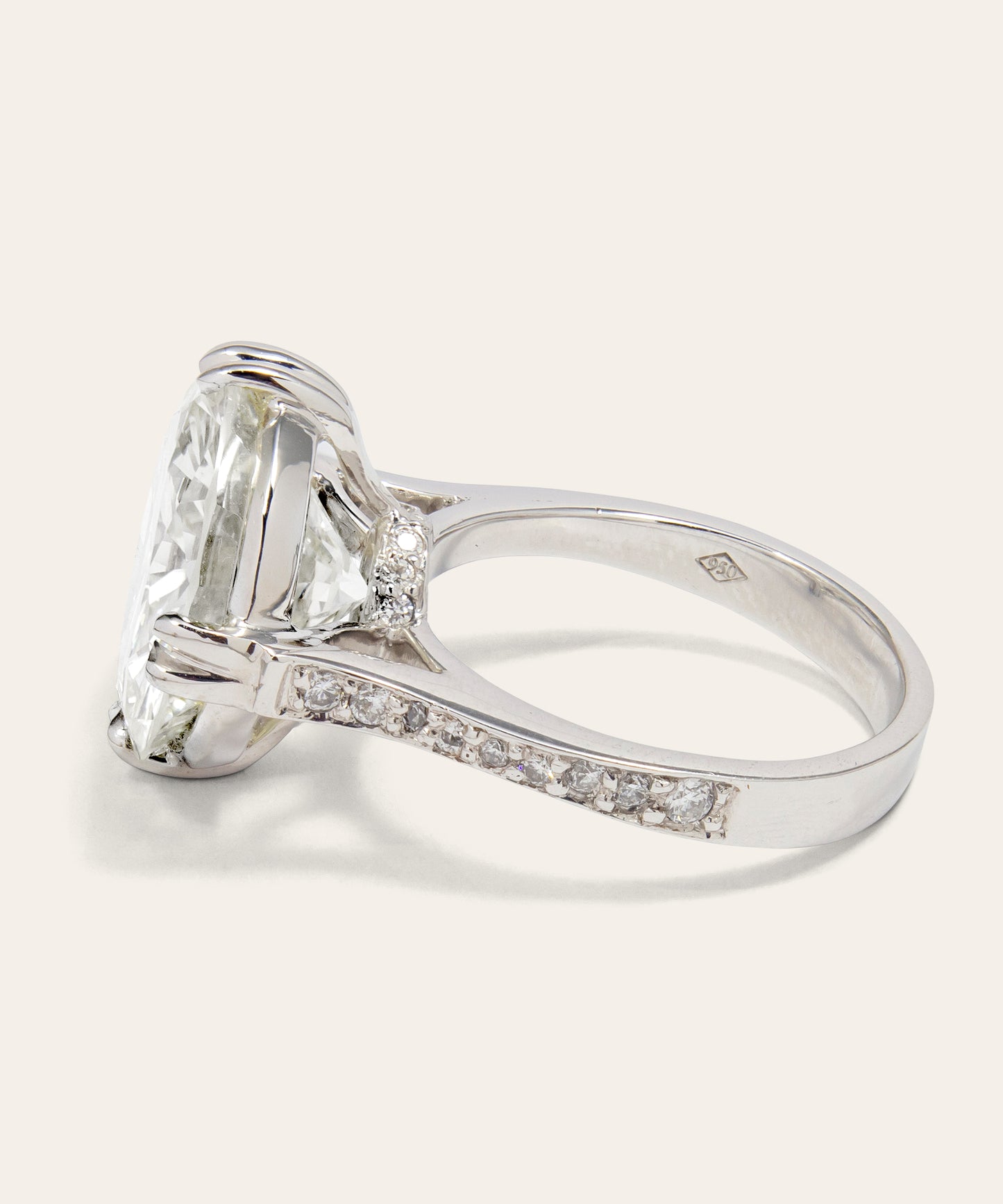 10.10ct Diamond and Platinum Ring