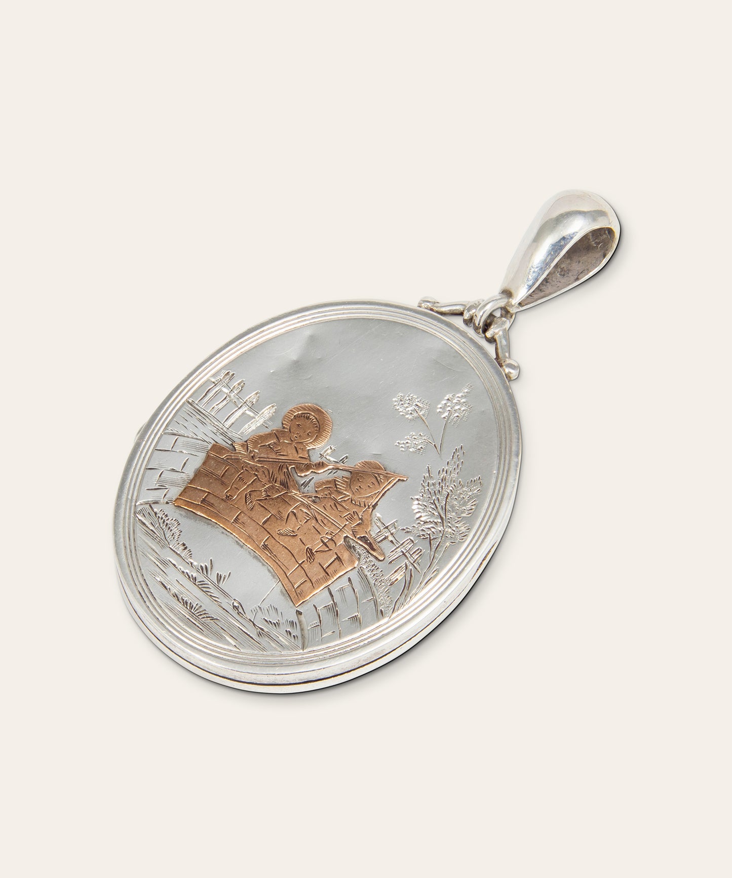 Victorian Sterling Silver and Gilt Locket