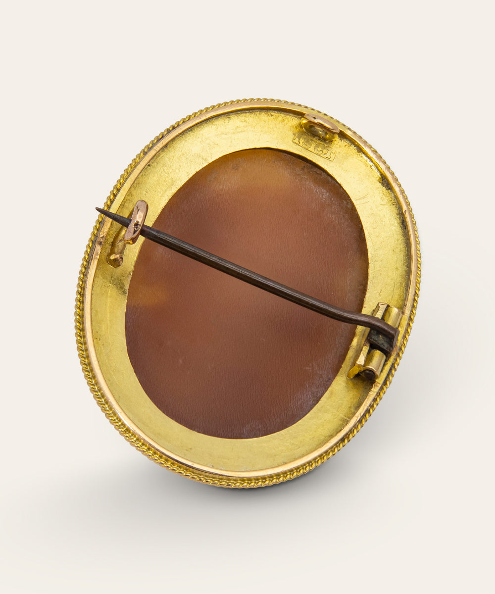 Yellow Gold Cameo Brooch