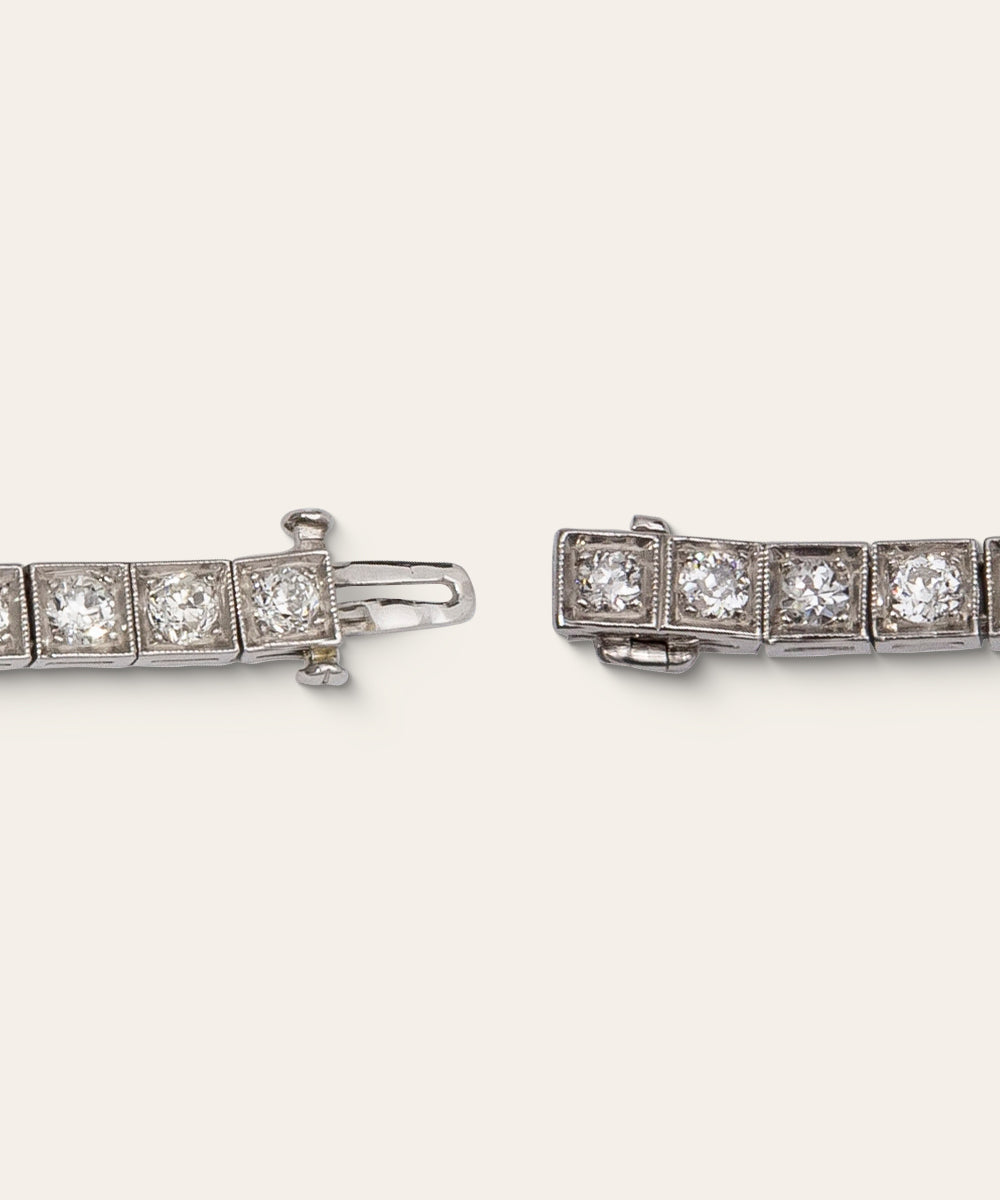 La Belle Époque Platinum & Diamond Bow Bracelet