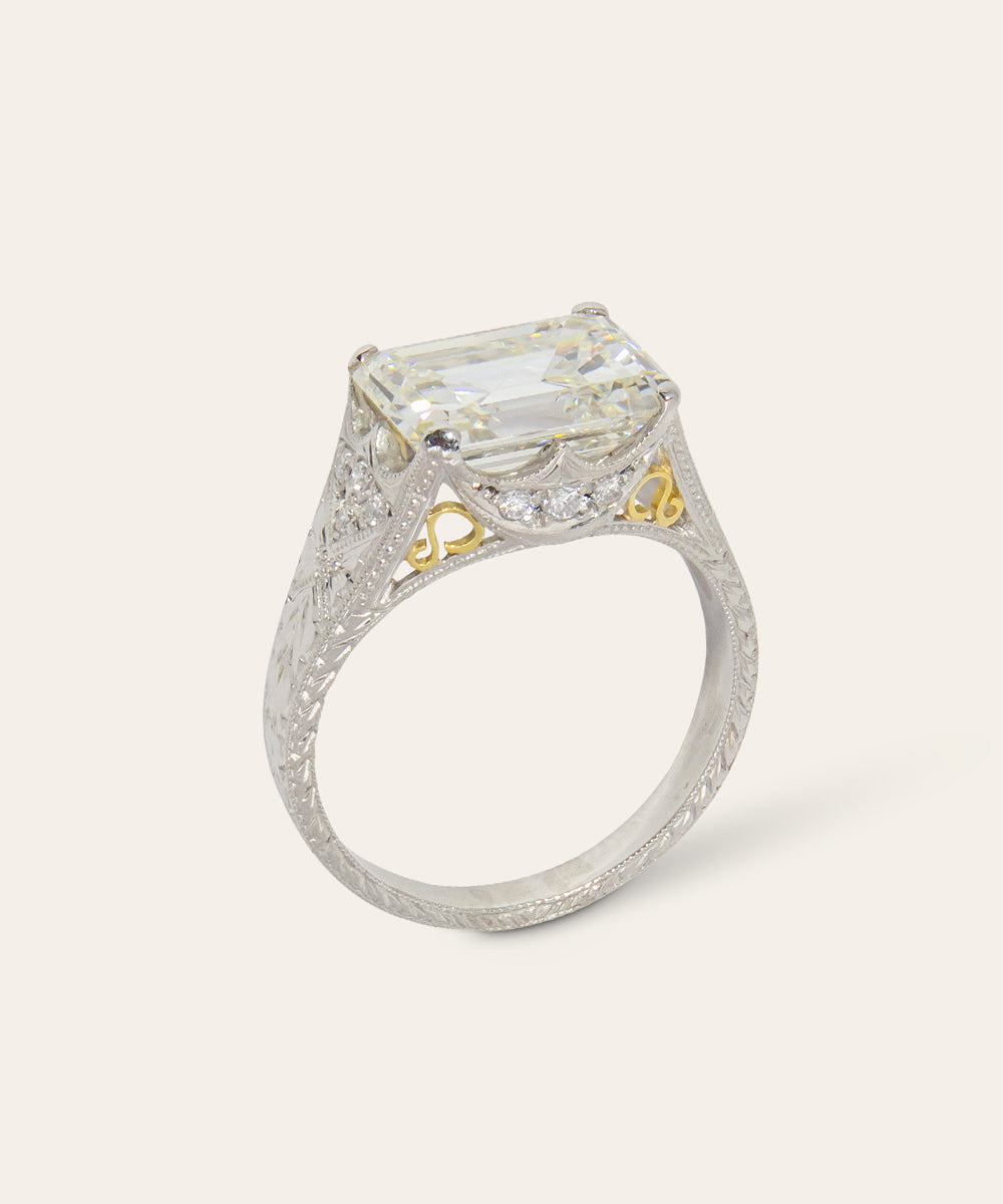 Vintage Platinum and Diamond Ring