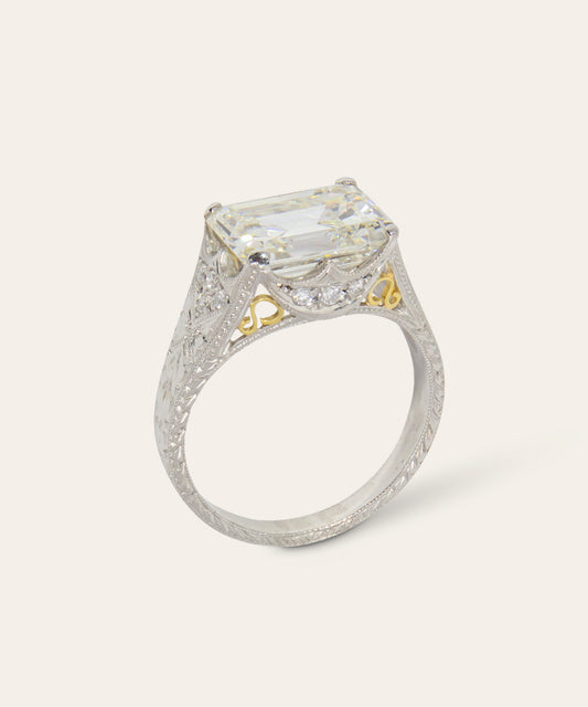 Vintage Platinum and Diamond Ring