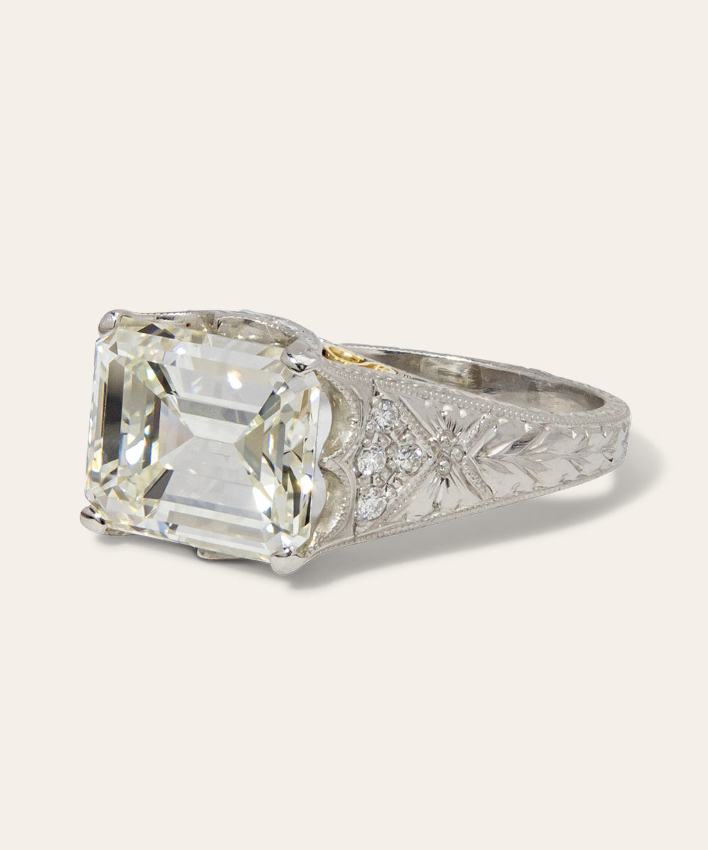 Vintage Platinum and Diamond Ring