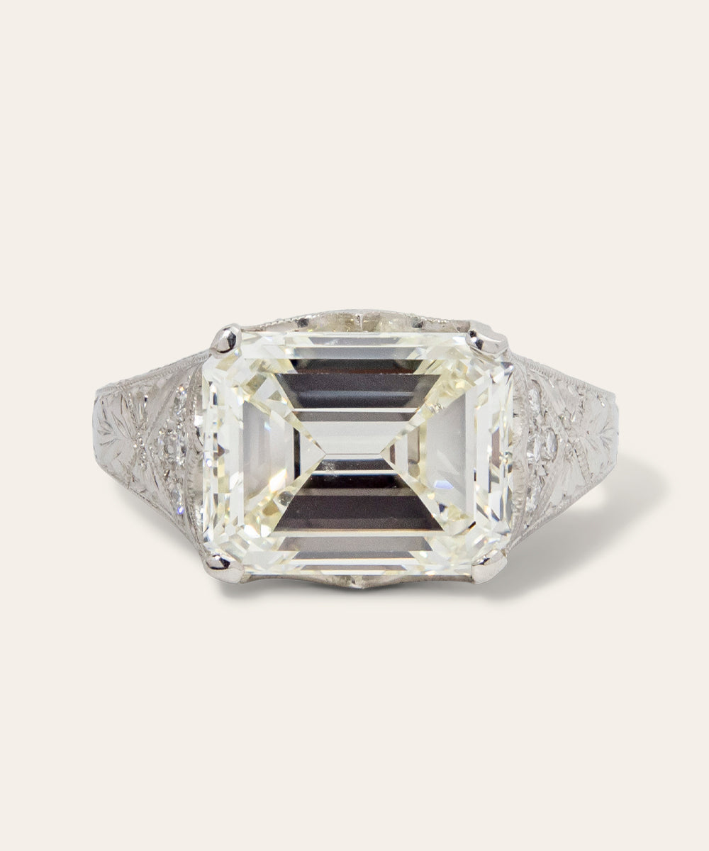 Vintage Platinum and Diamond Ring