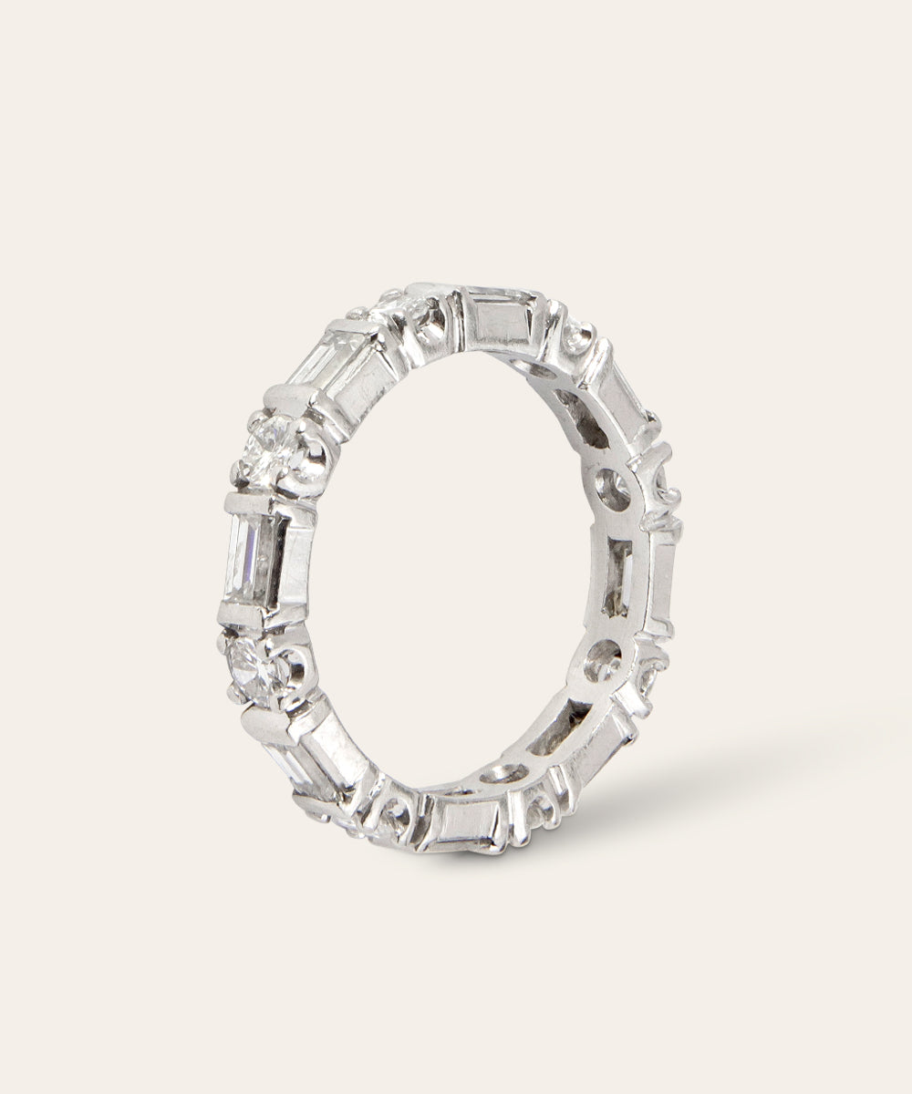 Vintage Platinum and Diamond Eternity Ring