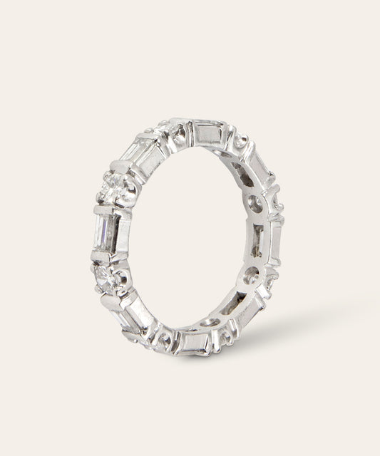 Vintage Platinum and Diamond Eternity Ring