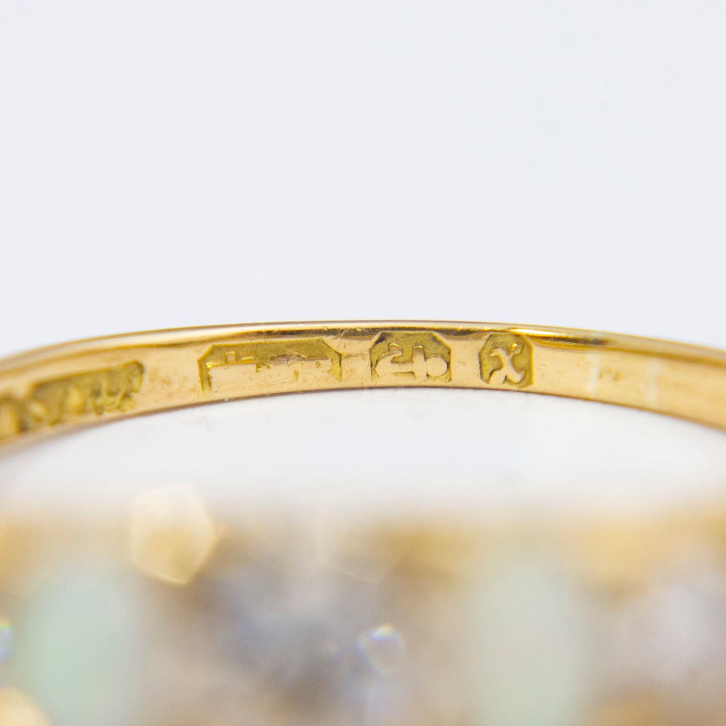 Late Victorian Yellow Gold, Opal & Diamond London Bridge Ring