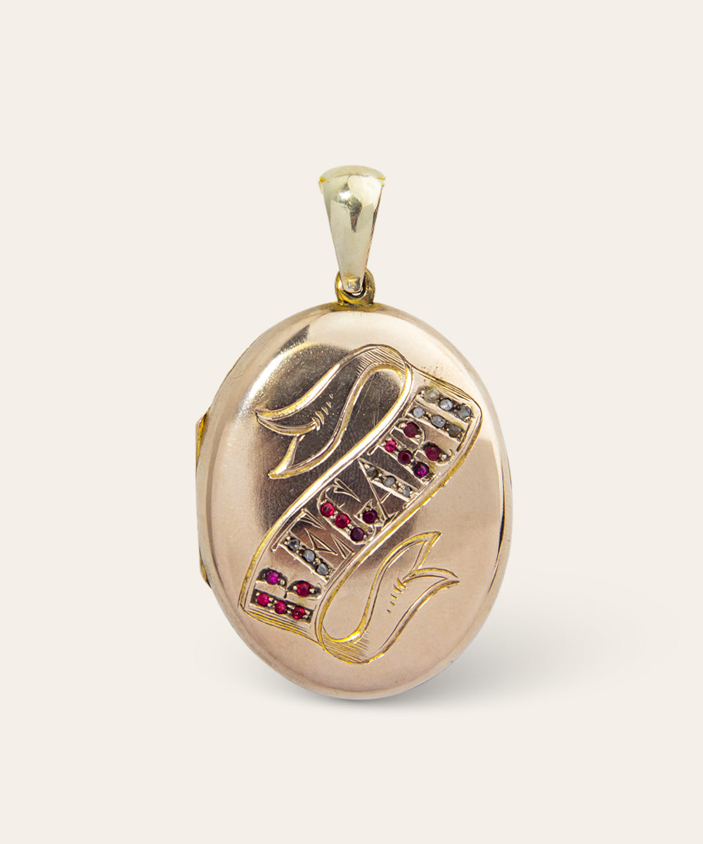 Victorian Yellow Gold 'Regard' Locket