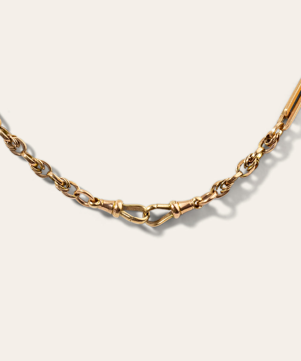 Vintage Albert Chain in Rose Gold