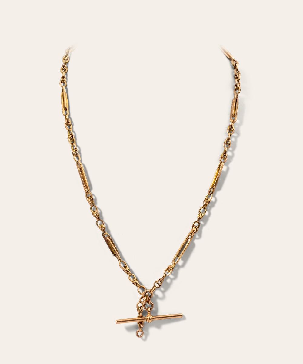 Vintage Albert Chain in Rose Gold