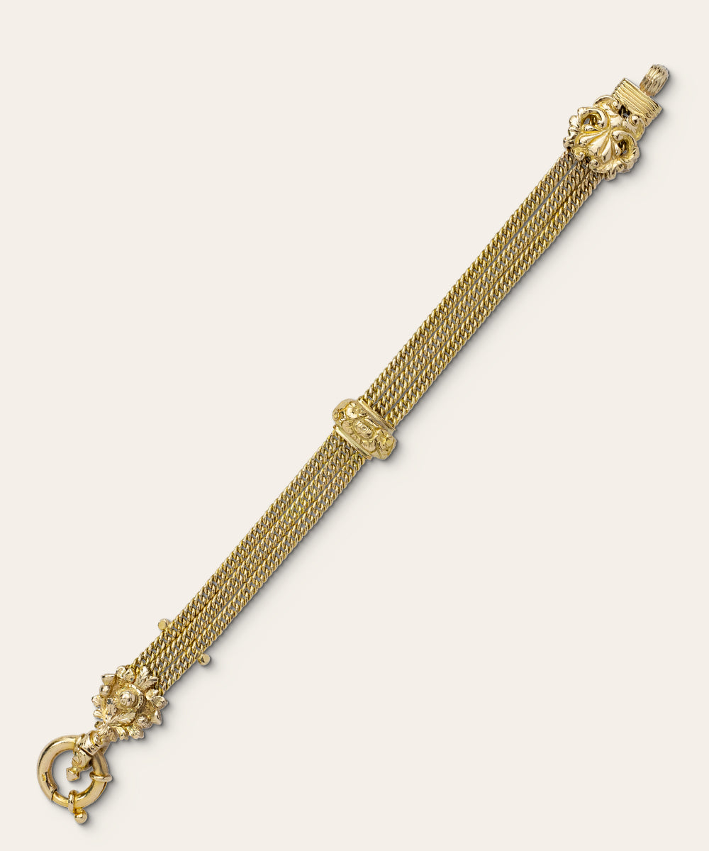Victorian Yellow Gold Albertina Watch Chain Bracelet